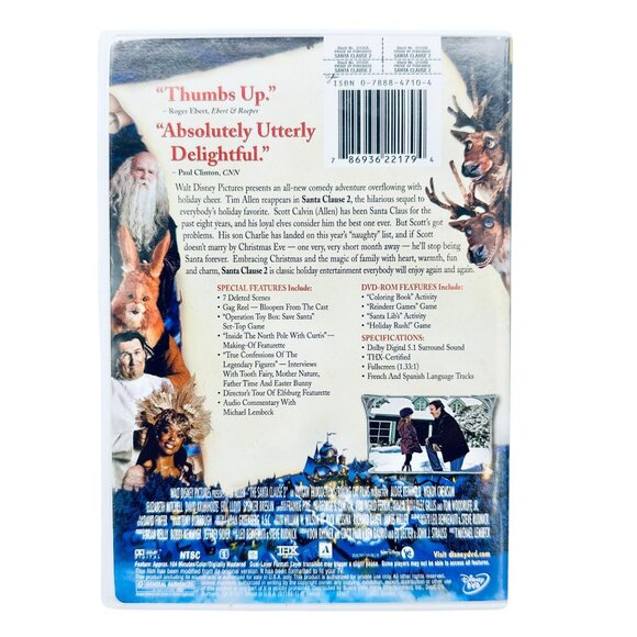 Disney Santa Clause 2 DVD Fullscreen Tim Allen Holiday Family Movie NEW SEALED - Picture 3 of 3